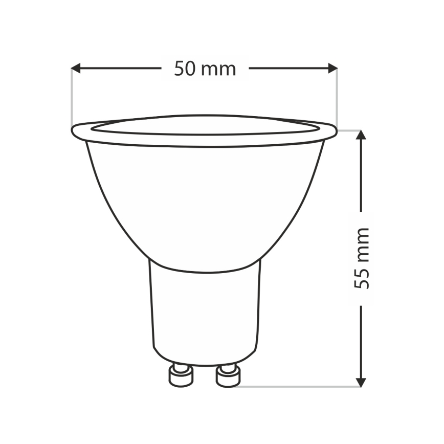 LED-Leuchtmittel Qtec GU10/8W/230V 2700K