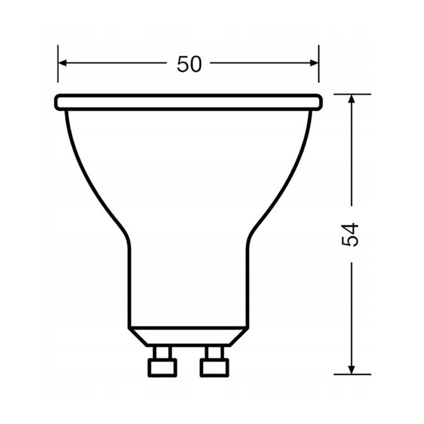 LED-Leuchtmittel VALUE PAR16 GU10/4,5W/230V 6500K 120° schwarz - Osram