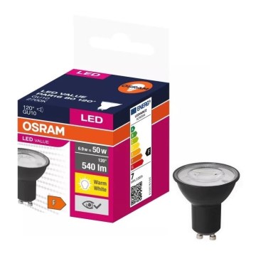 LED-Leuchtmittel VALUE PAR16 GU10/6,9W/230V 2700K 120° schwarz - Ledvance