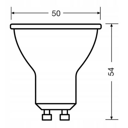 LED-Leuchtmittel VALUE PAR16 GU10/6,9W/230V 2700K 120° schwarz - Osram
