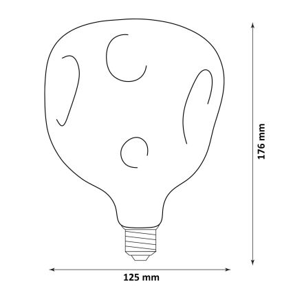 LED-Leuchtmittel VINTAGE FILAMENT G125 E27/2,4W/230V 1800K