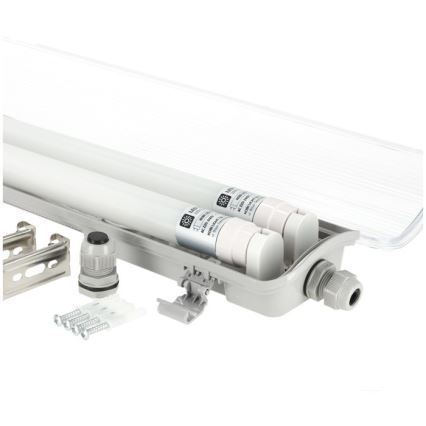 LED-Leuchtstoffarmatur für technische Anwendungen T8, 2x G13, 18 W, 230 V, 6500 K, IP65, 127 cm