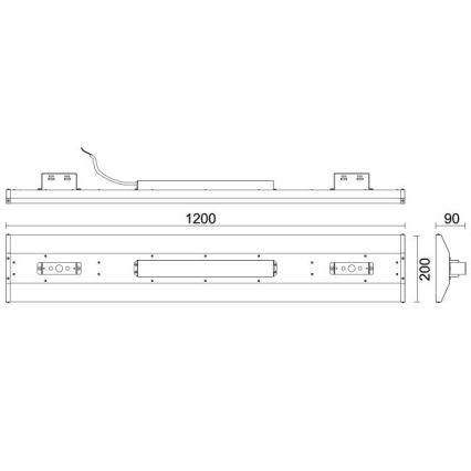 LED-Leuchtstofflampe High Bay LED/120W/230V 5000K 120 cm