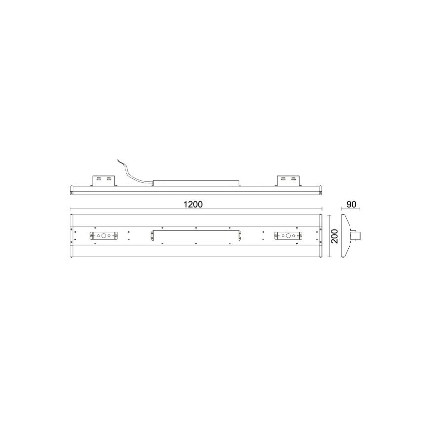 LED-Leuchtstofflampe High Bay LED/120W/230V 5000K 120 cm