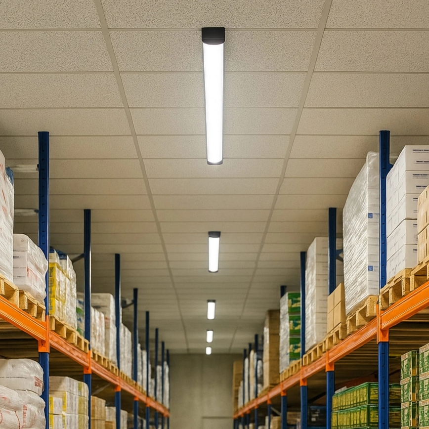 LED-Leuchtstoffleuchte LED/30W/230V 4000K 90 cm schwarz