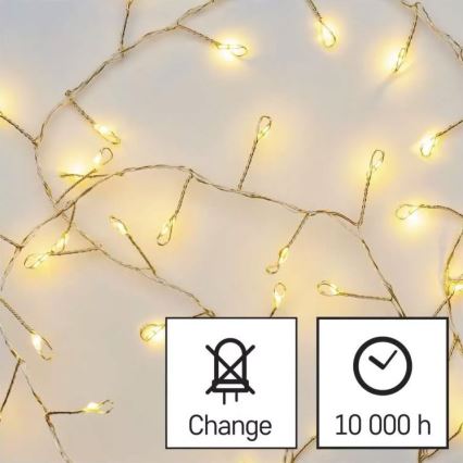 LED Lichterkette 100xLED/3xAA 2,7m warmweiß
