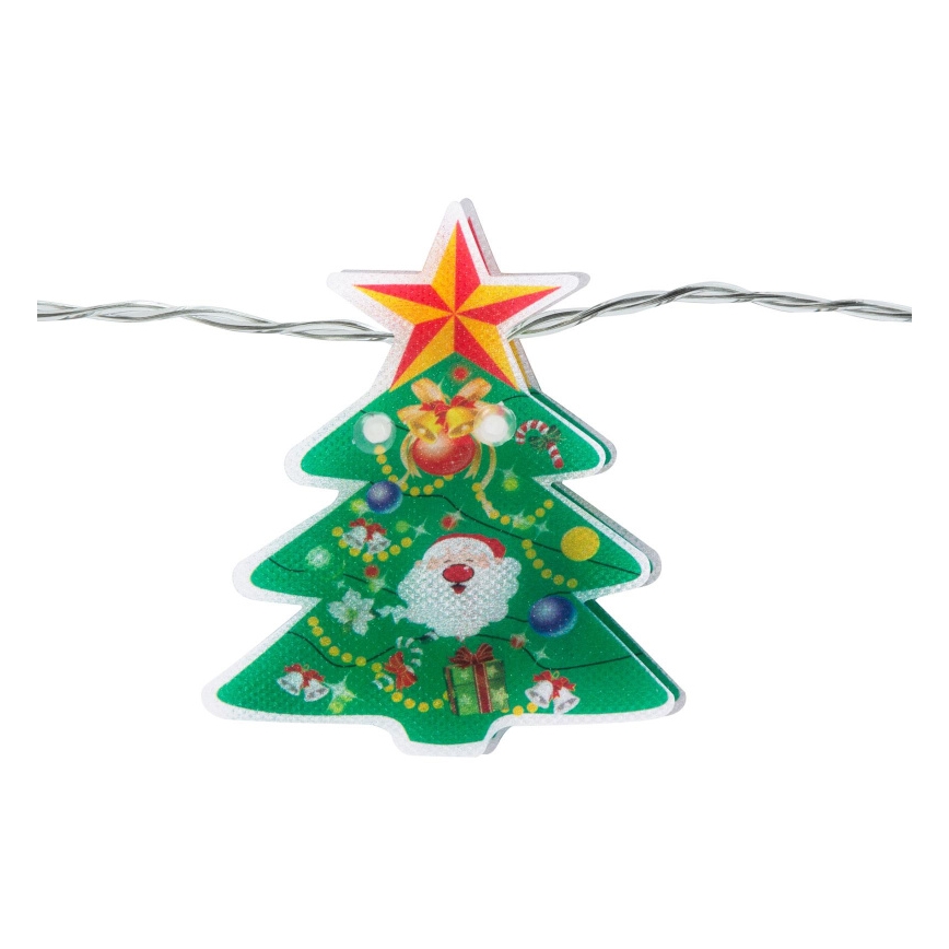 LED-Lichterkette 10xLED/2xAA 1,35 m warmweiß für Weihnachtsbaum