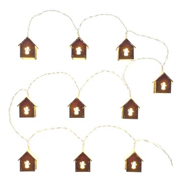 LED  Lichterkette 10xLED/2xAA 2,3m warmweiß