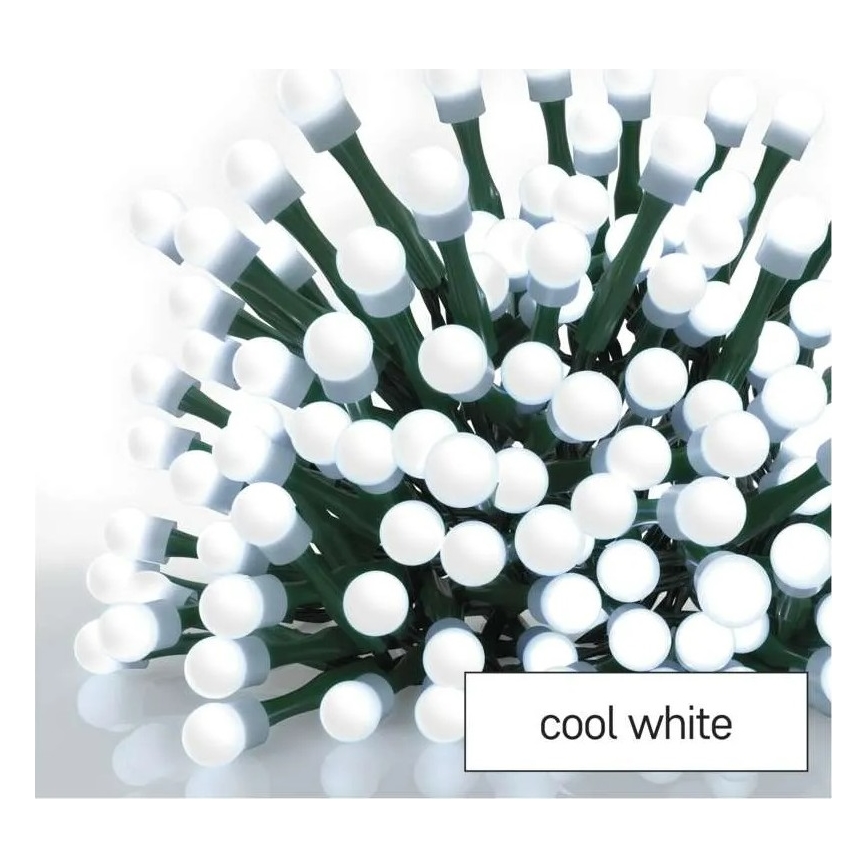 LED-Lichterkette 200 LEDs / 8 Funktionen, 20 m, IP44, kaltweiß