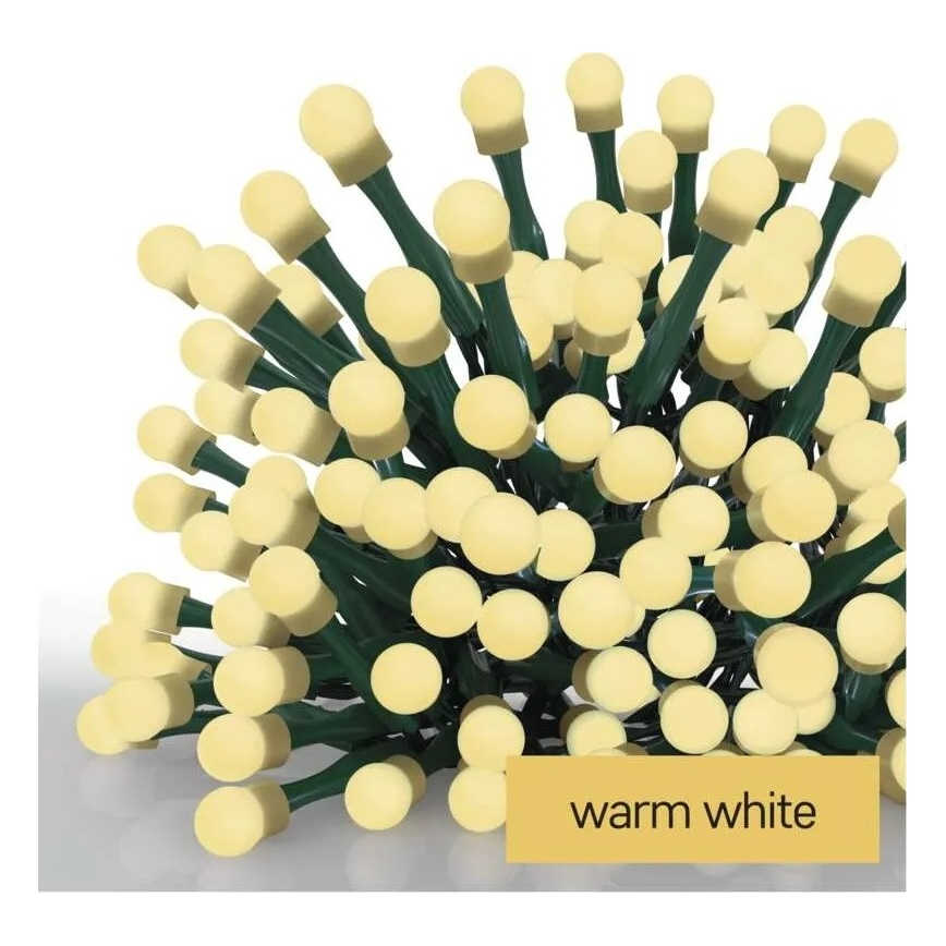 LED-Lichterkette 200 LEDs / 8 Funktionen, 20 m, IP44, warmweiß