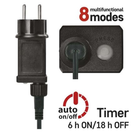 LED Lichterkette 200xLED/8 Funktionen 25m IP44 mehrfarbig