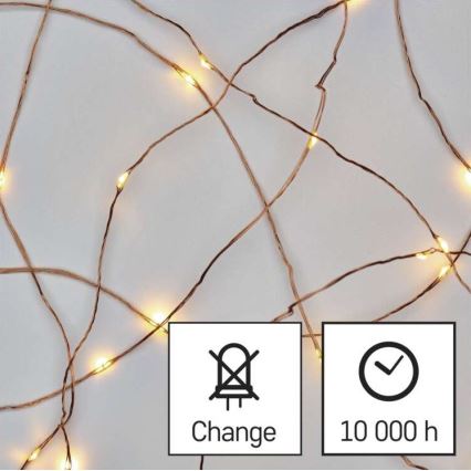 LED-Lichterkette 20xLED/2,4m warmweiß