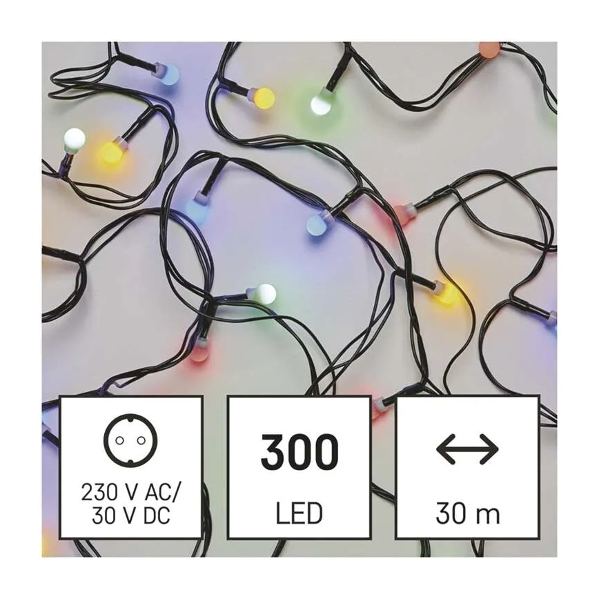 LED-Lichterkette 300 LEDs / 8 Funktionen, 35 m, IP44, warmweiß