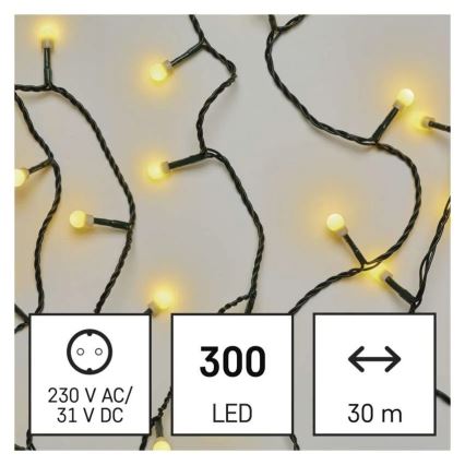 LED-Lichterkette 300xLED/230V/8 Funktionen 35m IP44 warmweiß