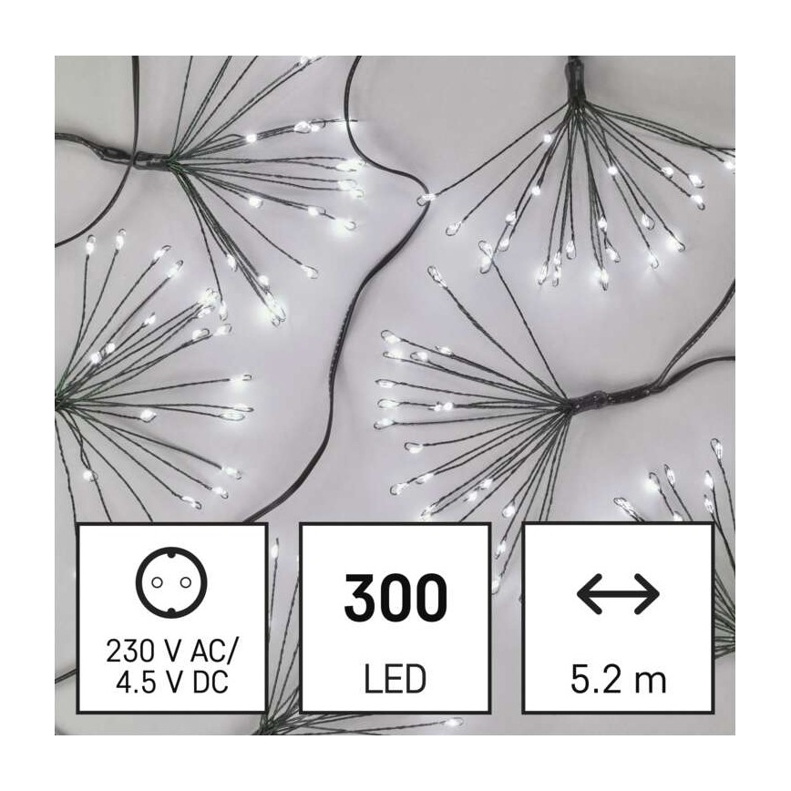 LED  Lichterkette 300xLED/8,2m kaltweiß
