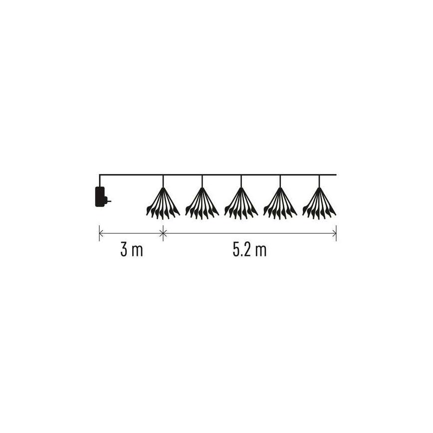 LED  Lichterkette 300xLED/8,2m kaltweiß