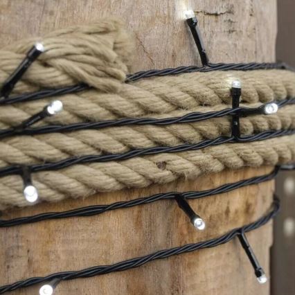 LED-Lichterkette für den Außenbereich, 100 LEDs / 10 m, IP44, kaltweiß