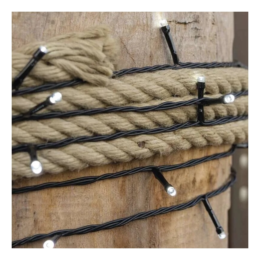 LED-Lichterkette für den Außenbereich, 100 LEDs / 10 m, IP44, kaltweiß