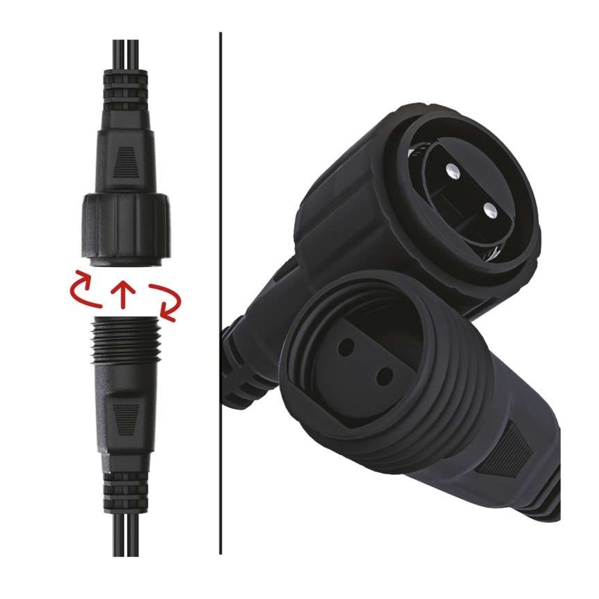 LED-Lichterkette für den Außenbereich, 100 LEDs / 15 m, IP44, kaltweiß