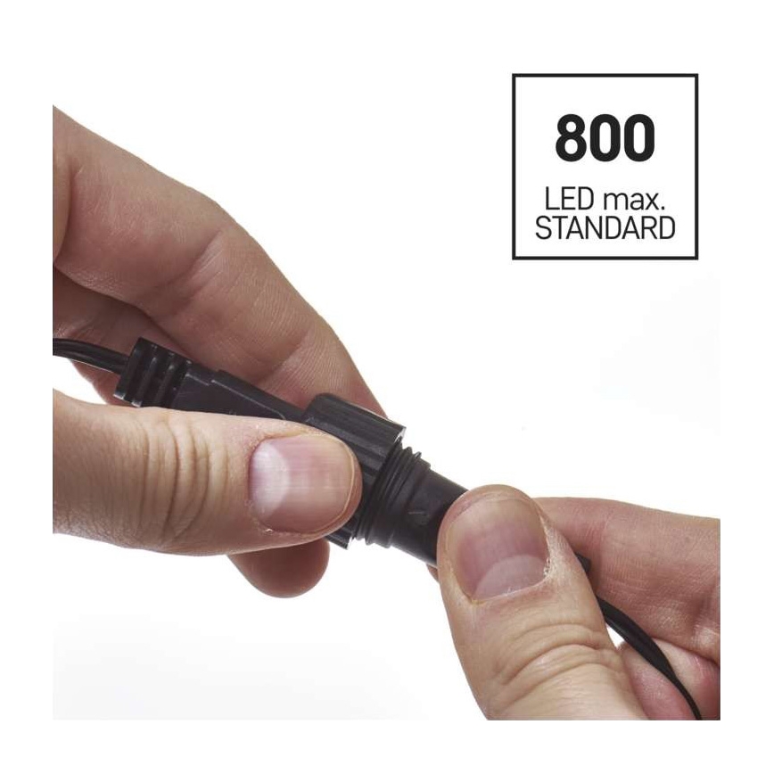 LED-Lichterkette für den Außenbereich, 100 LEDs / 15 m, IP44, kaltweiß