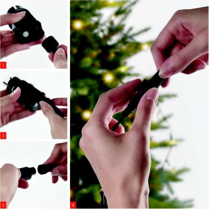 LED-Lichterkette für den Außenbereich, 100 LEDs / 15 m, IP44, kaltweiß