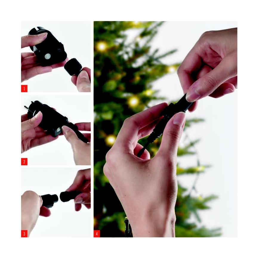 LED-Lichterkette für den Außenbereich, 100 LEDs / 15 m, IP44, kaltweiß