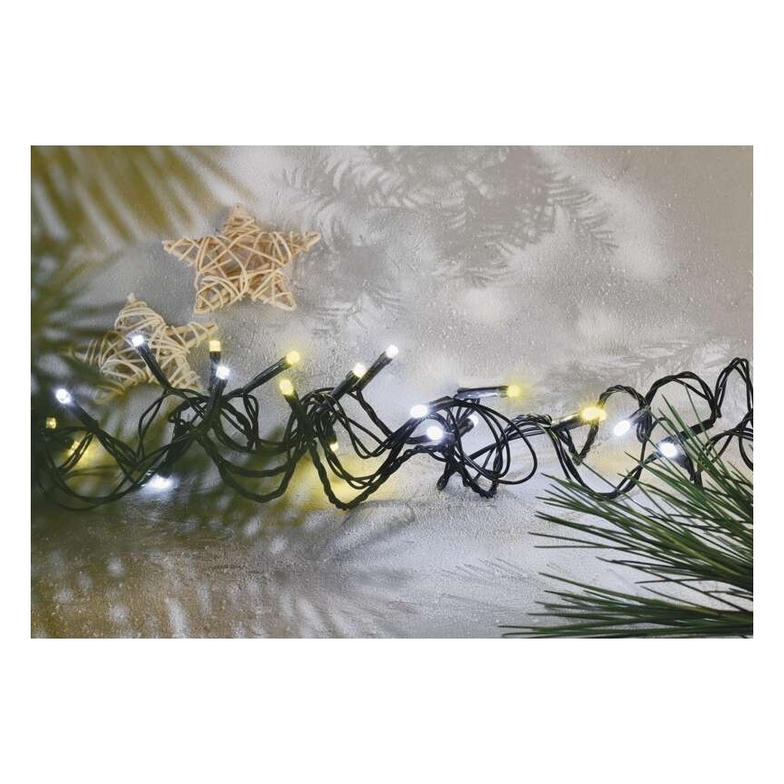 LED-Lichterkette für den Außenbereich 120xLED/2 Funktionen 17 m IP44 warm-/kaltweiß