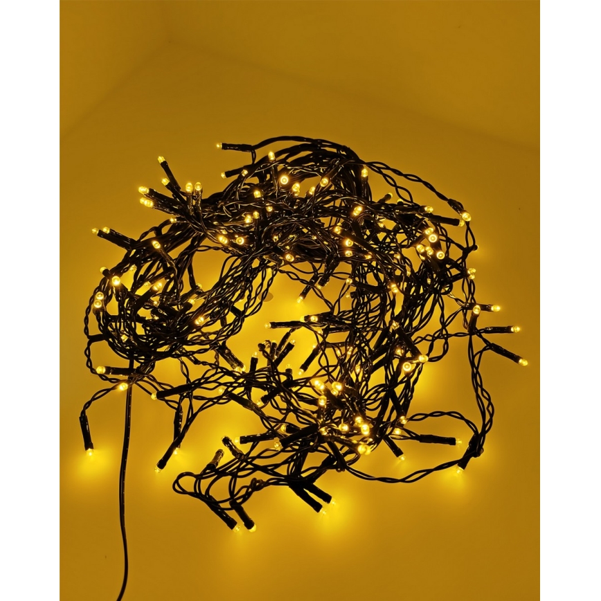 LED-Lichterkette für den Außenbereich, 200 LEDs / 230 V, 7,6 m, IP44, schwarz