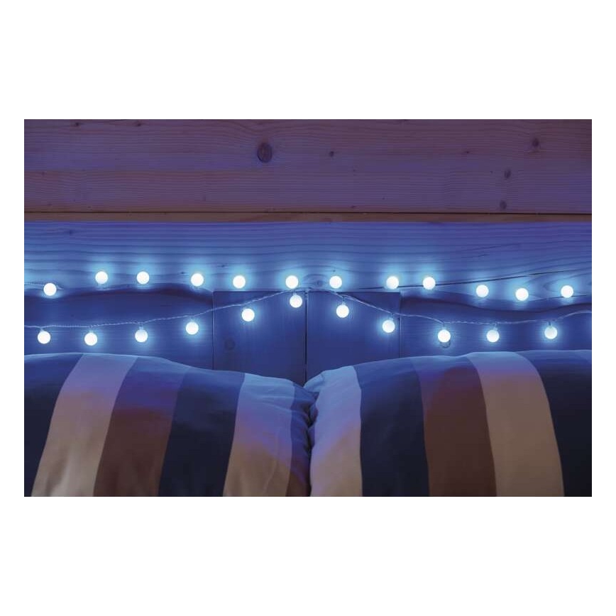 LED-Lichterkette für den Außenbereich, 40 LEDs, 9 m, IP44, blau