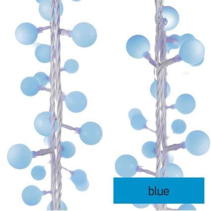 LED-Lichterkette für den Außenbereich, 40 LEDs, 9 m, IP44, blau