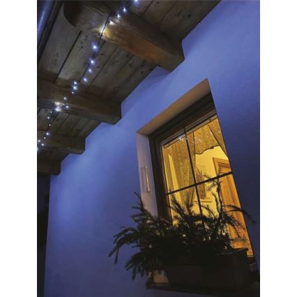 LED-Lichterkette für den Außenbereich 80xLED/13m IP44, kaltweiß