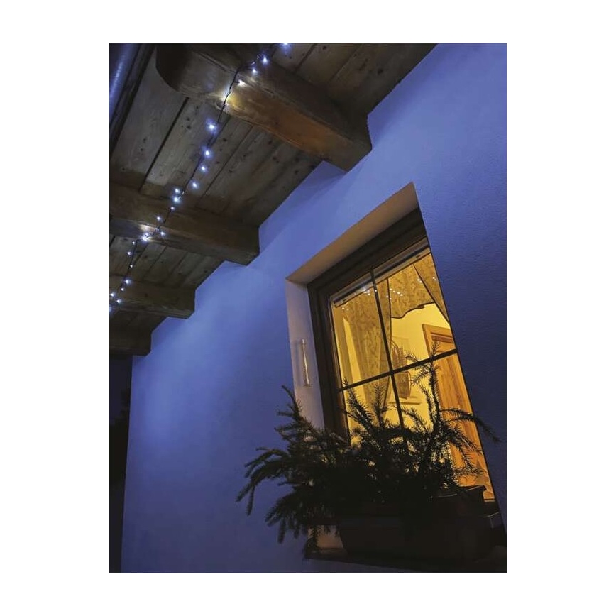 LED-Lichterkette für den Außenbereich 80xLED/13m IP44, kaltweiß