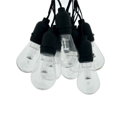 LED-Lichterkette für den Außenbereich, dekorativ, 10xLED/0,15W/230V, 3,8 m, IP44, schwarz