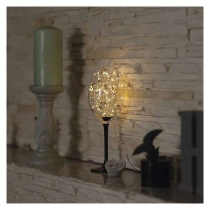 LED-Lichterkette für Weihnachten, 40 LEDs, 3×AA, 1,5 m, warmweiß