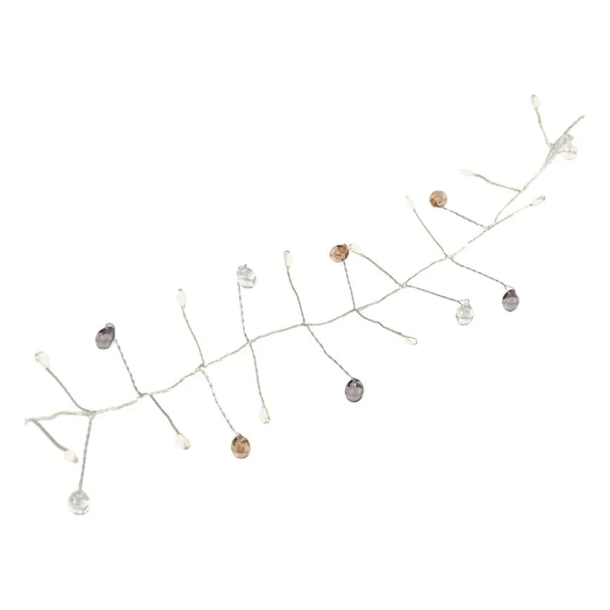 LED-Lichterkette für Weihnachten, 40 LEDs, 3×AA, 1,5 m, warmweiß