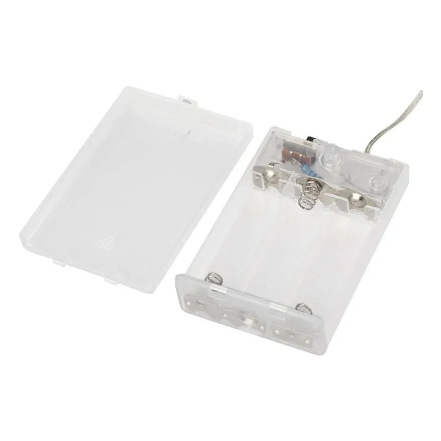 LED-Lichterkette für Weihnachten, 40 LEDs, 3×AA, 1,5 m, warmweiß