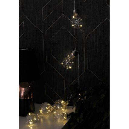 LED-Lichterkette SMOLDER 2,1 m 10xLED/2xAA