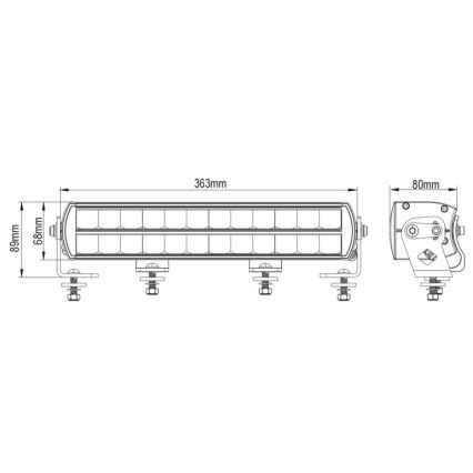 LED-Lichtleiste für Fahrzeuge BLACK OFF ROAD LED/120W/9-36V IP69 6000K