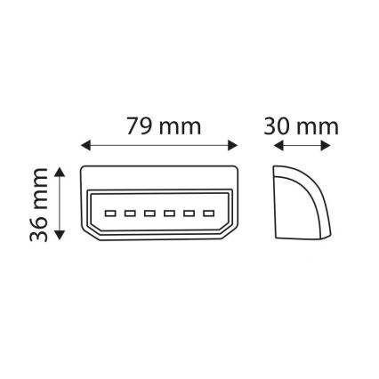 LED-Lichtreflektor SPZ LICE LED/0,2W/12-24V IP67