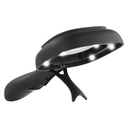 LED-Lupe 2,5xZOOM mit Hintergrundbeleuchtung und UV-Licht LED/UV/2xAAA