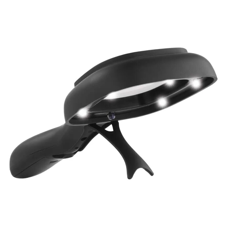 LED-Lupe 2,5xZOOM mit Hintergrundbeleuchtung und UV-Licht LED/UV/2xAAA