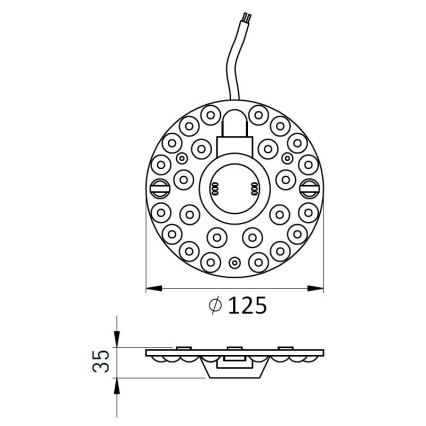LED-Magnetmodul LED/12W/230V Ø 12,5 cm 2700/3000/4000/5000/6500K