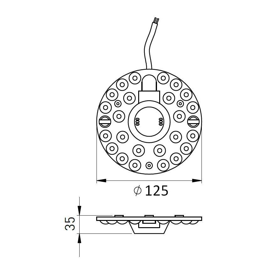 LED-Magnetmodul LED/12W/230V Ø 12,5 cm 2700/3000/4000/5000/6500K