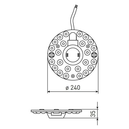 LED-Magnetmodul LED/36W/230V Durchmesser 24 cm 2700/3000/4000/5000/6500K
