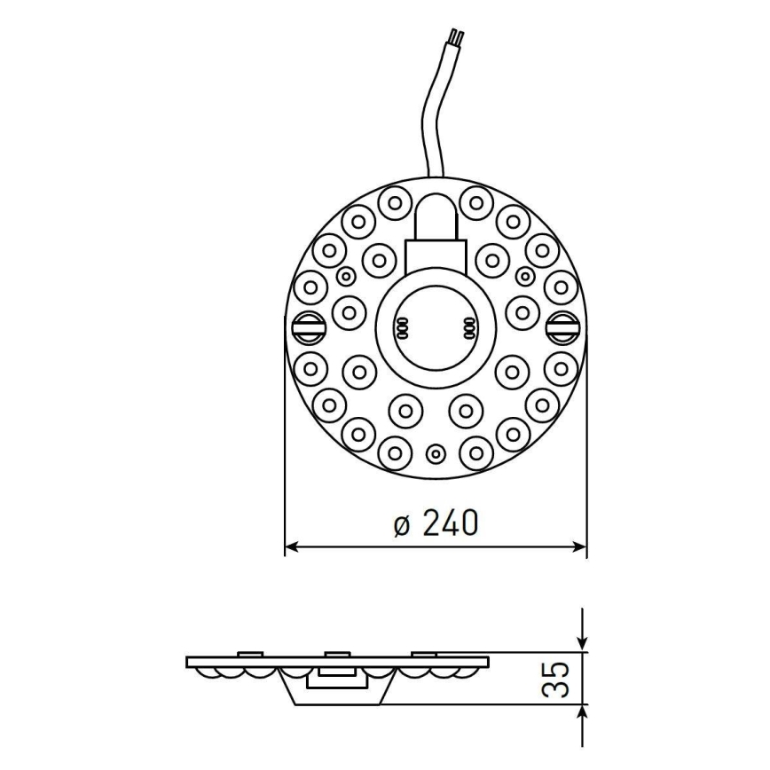 LED-Magnetmodul LED/36W/230V Durchmesser 24 cm 2700/3000/4000/5000/6500K