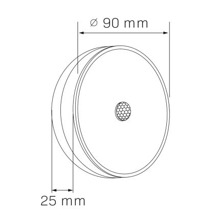 LED-Möbelbeleuchtung mit Sensor LED/1,2W/4,5V 3xAA matt Chrom