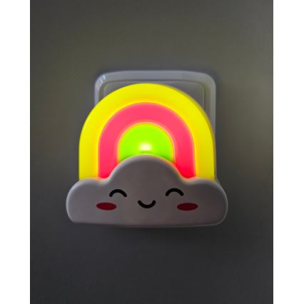 LED-Nachtleuchte für Kinder LED/0,5W/230V Regenbogen