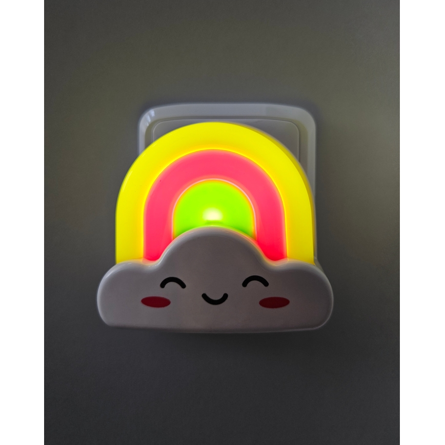 LED-Nachtleuchte für Kinder LED/0,5W/230V Regenbogen