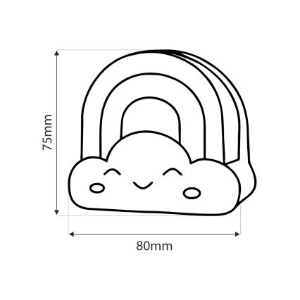 LED-Nachtleuchte für Kinder LED/0,5W/230V Regenbogen