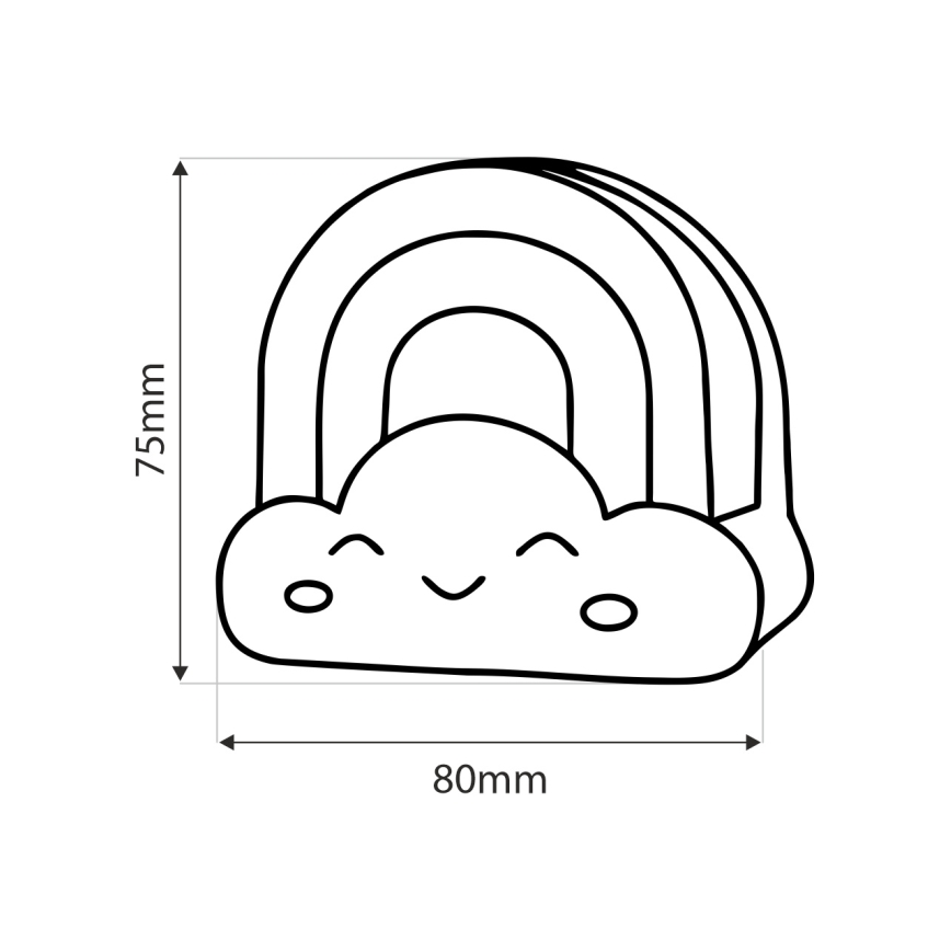 LED-Nachtleuchte für Kinder LED/0,5W/230V Regenbogen